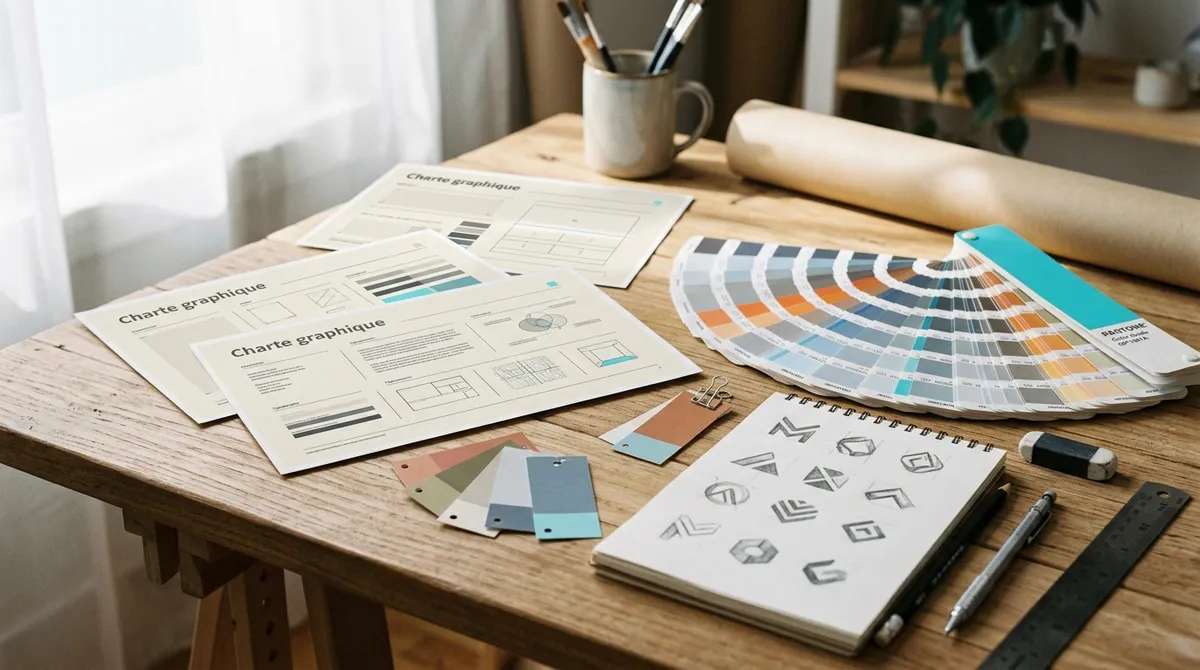 Charte graphique imprimée et nuancier de couleurs